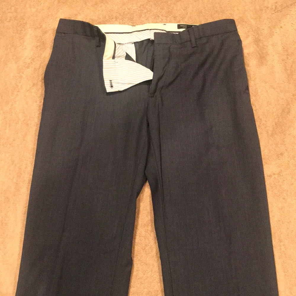 Banana Republic Navy Modern Slim Fit Dress Pants